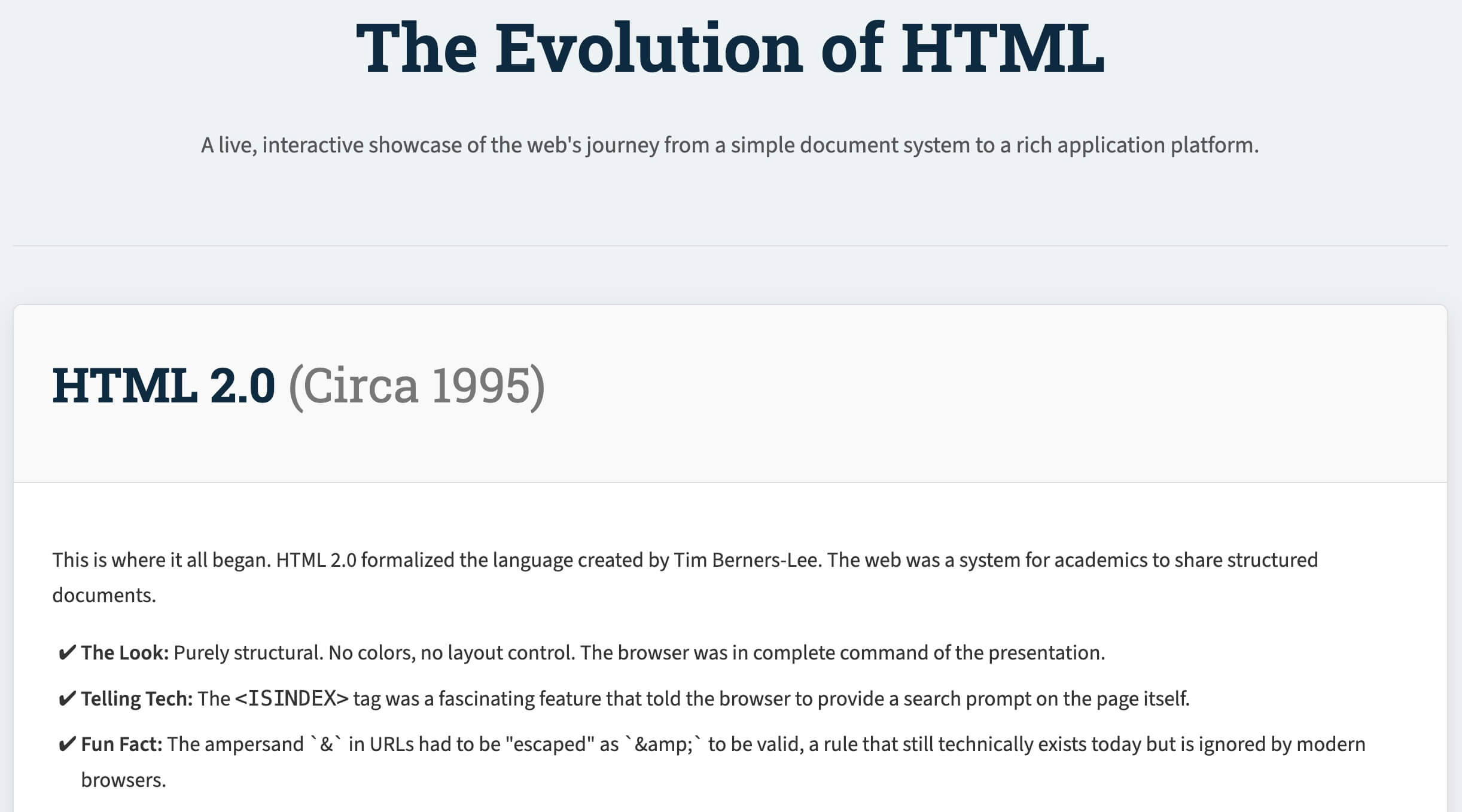 HTML Evolution